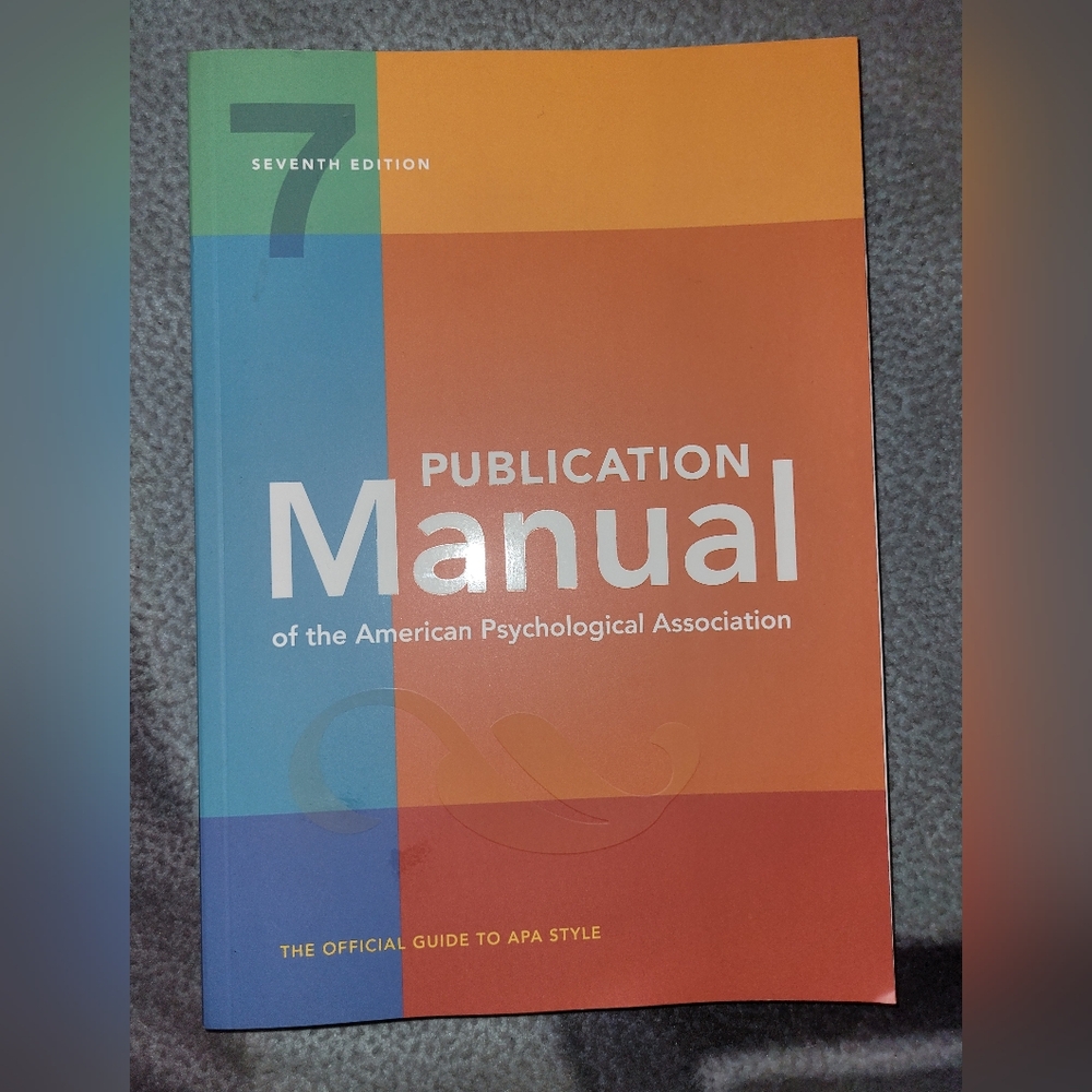 Publication manual of APA
